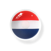 Lentes de contacto de color azul con la bandera de Francia para cosplay